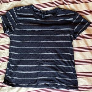 Charcoal and White Striped Baby T-Shirt
